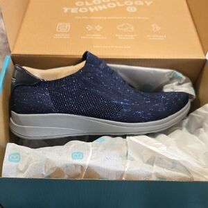 Bzees Sparkling Navy Slip-On Sneakers